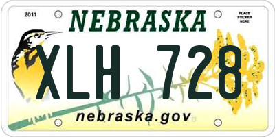 NE license plate XLH728