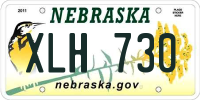 NE license plate XLH730