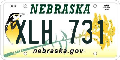 NE license plate XLH731