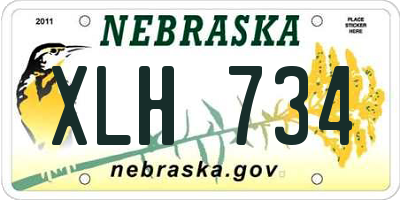 NE license plate XLH734