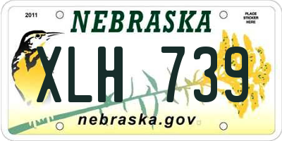 NE license plate XLH739