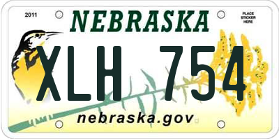 NE license plate XLH754