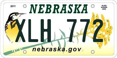 NE license plate XLH772