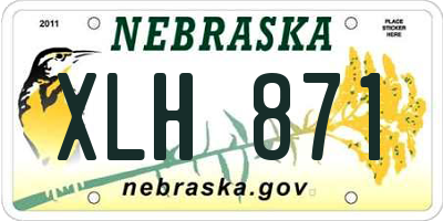 NE license plate XLH871
