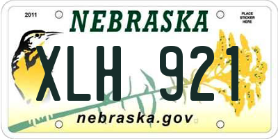 NE license plate XLH921