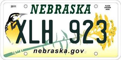 NE license plate XLH923