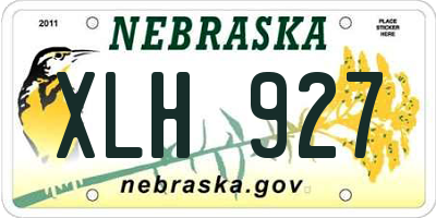 NE license plate XLH927