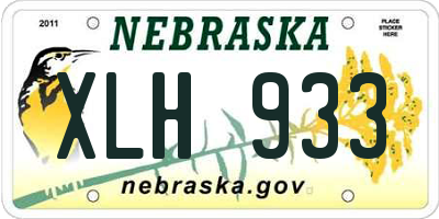 NE license plate XLH933