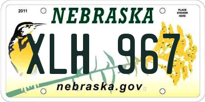 NE license plate XLH967