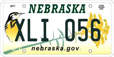 NE license plate XLI056