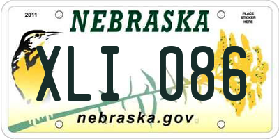 NE license plate XLI086