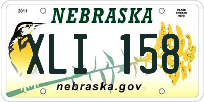 NE license plate XLI158
