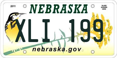 NE license plate XLI199