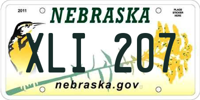 NE license plate XLI207