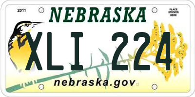 NE license plate XLI224