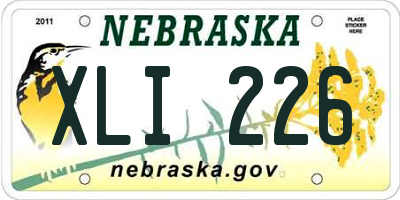 NE license plate XLI226