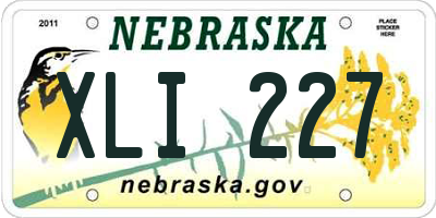 NE license plate XLI227
