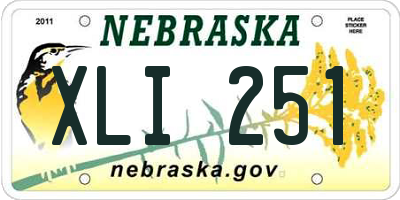 NE license plate XLI251