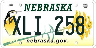 NE license plate XLI258