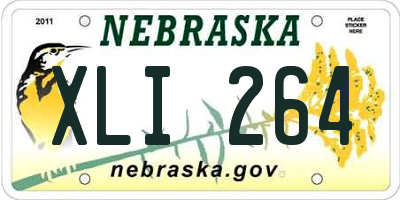 NE license plate XLI264