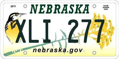 NE license plate XLI277