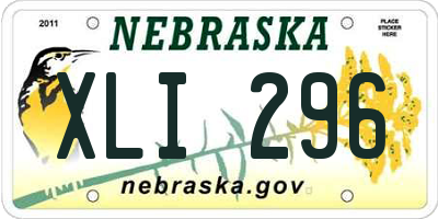 NE license plate XLI296