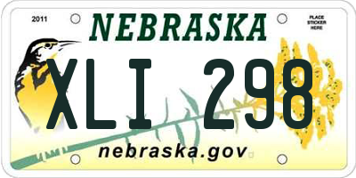NE license plate XLI298