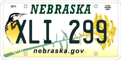 NE license plate XLI299