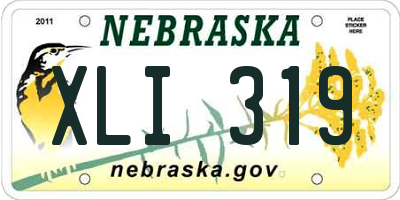 NE license plate XLI319