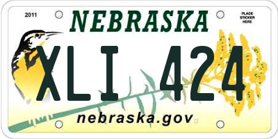 NE license plate XLI424
