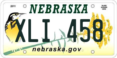 NE license plate XLI458