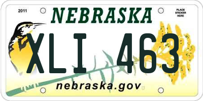 NE license plate XLI463