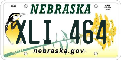 NE license plate XLI464