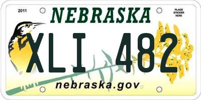 NE license plate XLI482