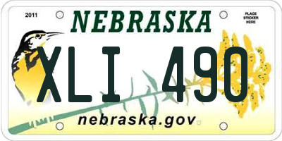 NE license plate XLI490