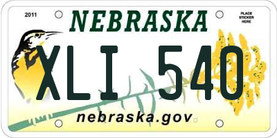 NE license plate XLI540