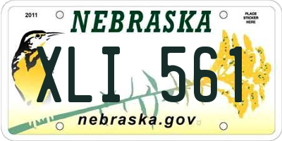 NE license plate XLI561
