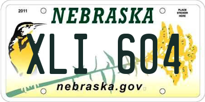 NE license plate XLI604