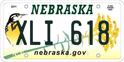 NE license plate XLI618