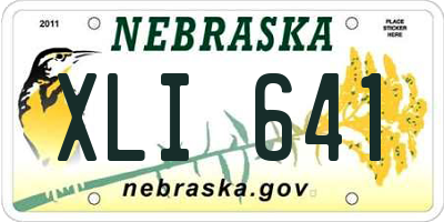 NE license plate XLI641