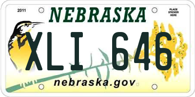 NE license plate XLI646