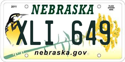 NE license plate XLI649