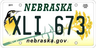 NE license plate XLI673