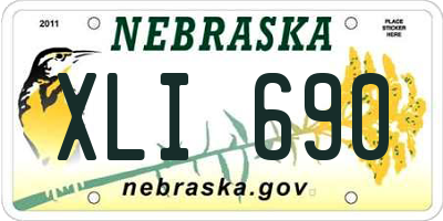 NE license plate XLI690