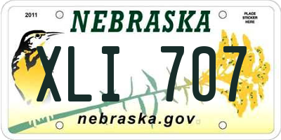 NE license plate XLI707