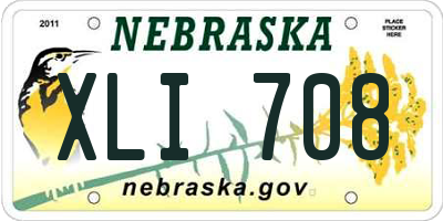 NE license plate XLI708