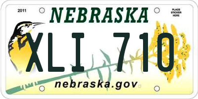NE license plate XLI710