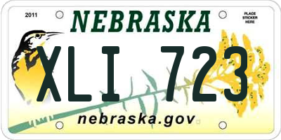 NE license plate XLI723