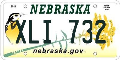 NE license plate XLI732