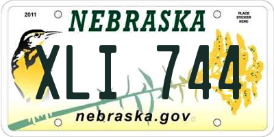 NE license plate XLI744